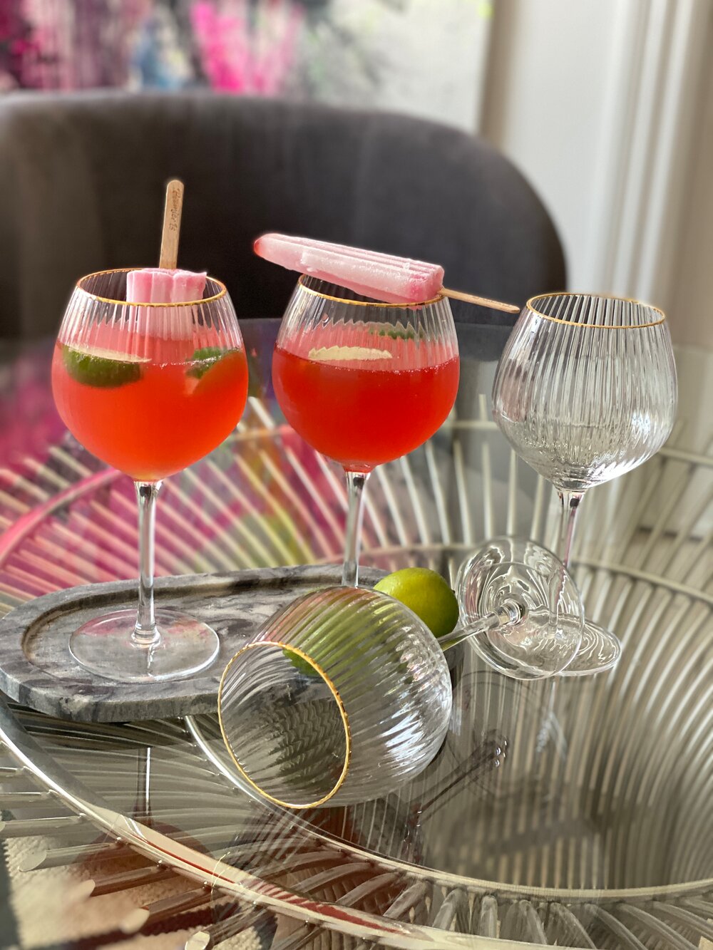 Gin&Tonic glas Palermo guldfarvet, 65cl - 4 stk.